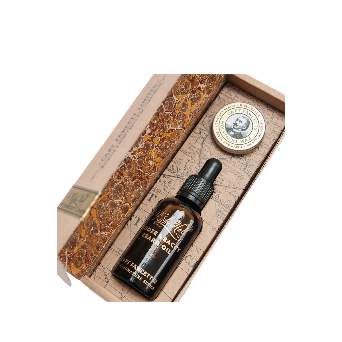 Booze & Baccy Beard Oil & Moustache Wax Gift Set