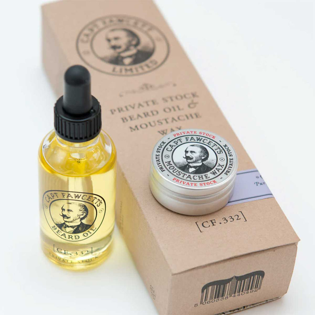 Baardolie & Snorrenwax Giftset – Private Stock