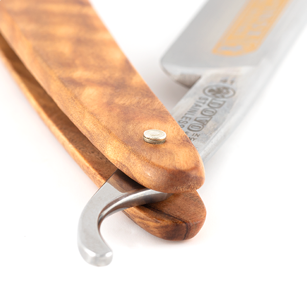 Straight Razor Inox Olijfhout 5/8