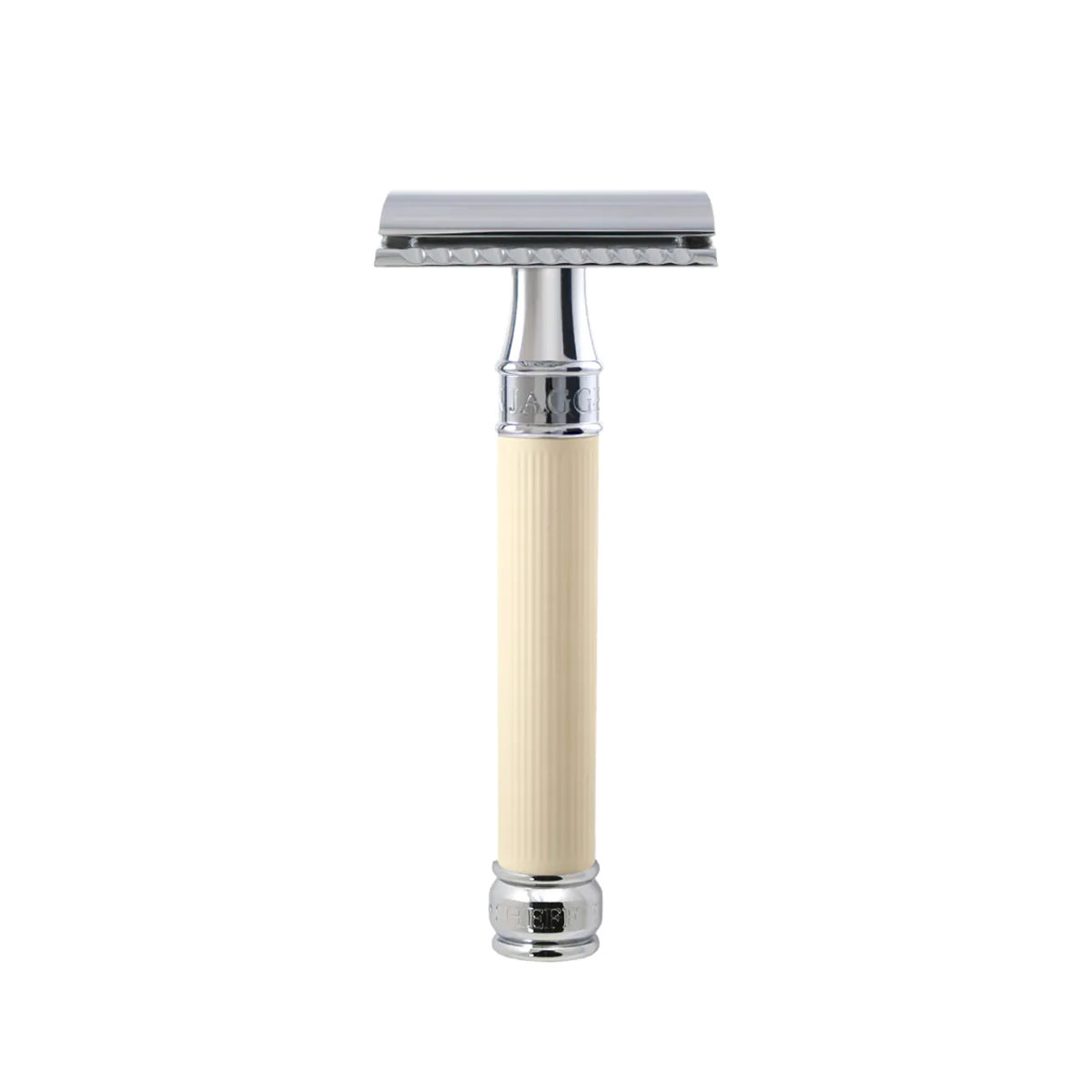 DE87 Safety Razor Rubber Coated Ivory