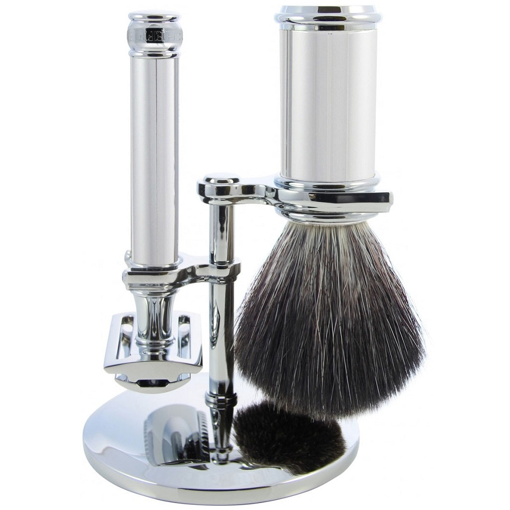Scheerset Chrome 3-delig