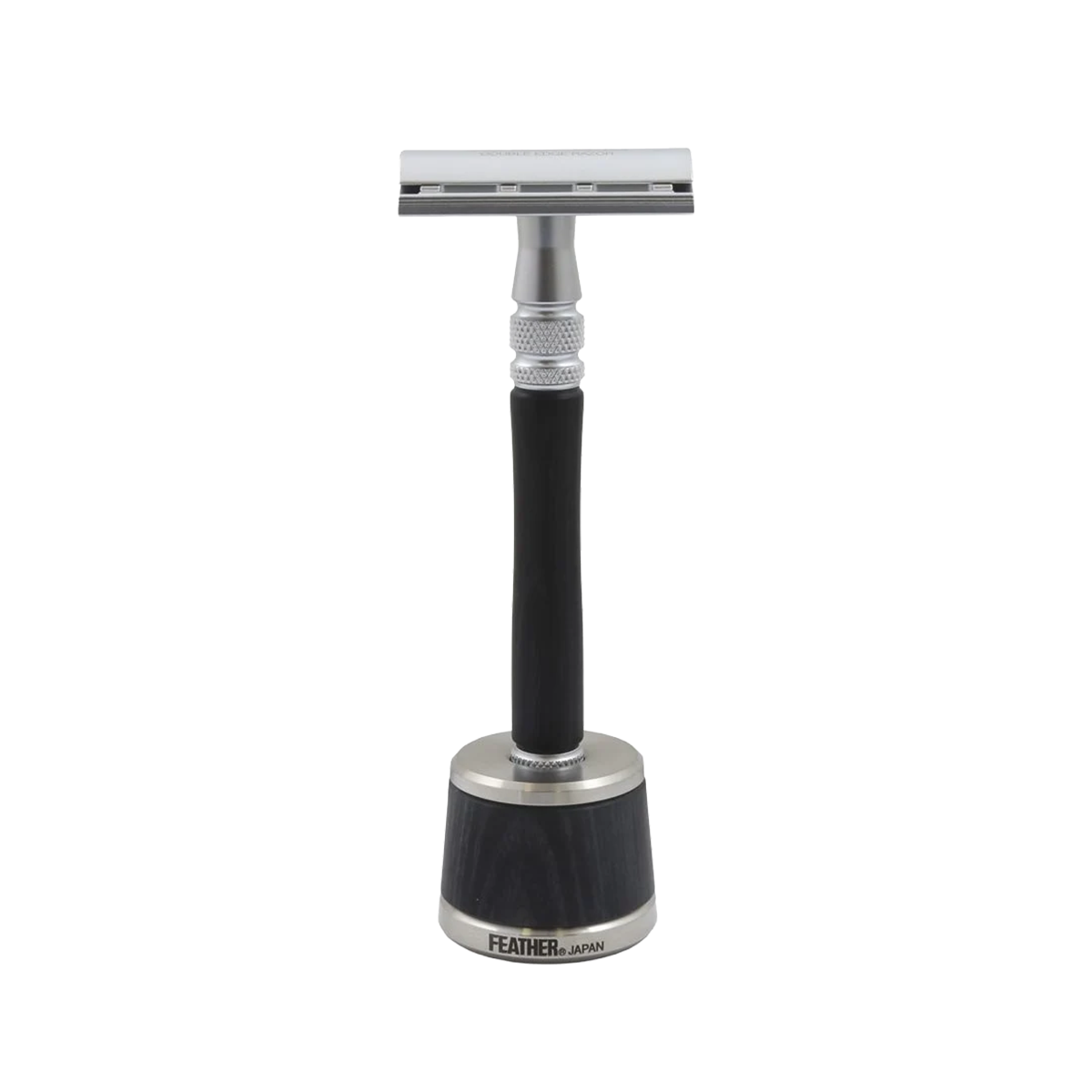 Safety Razor Black Wood with Stand