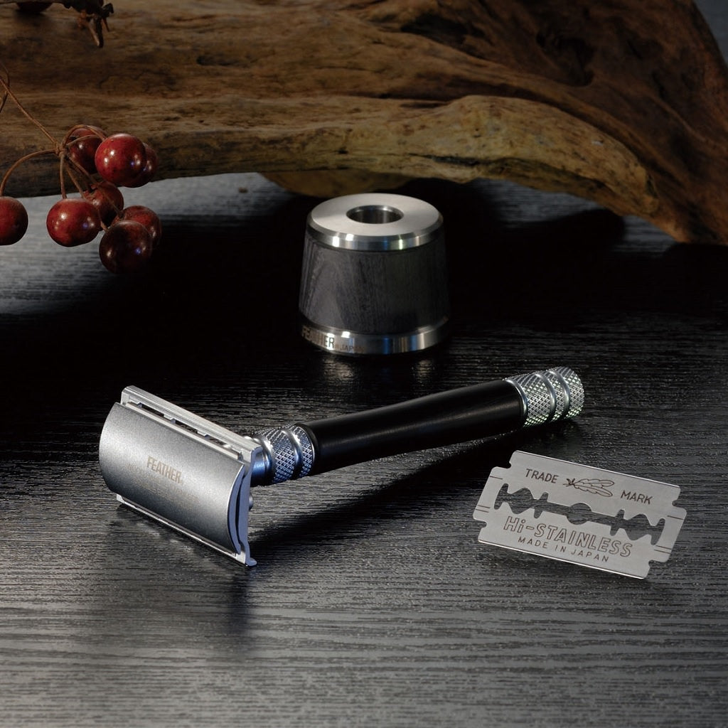 Double Edge Safety Razor Zwart Hout