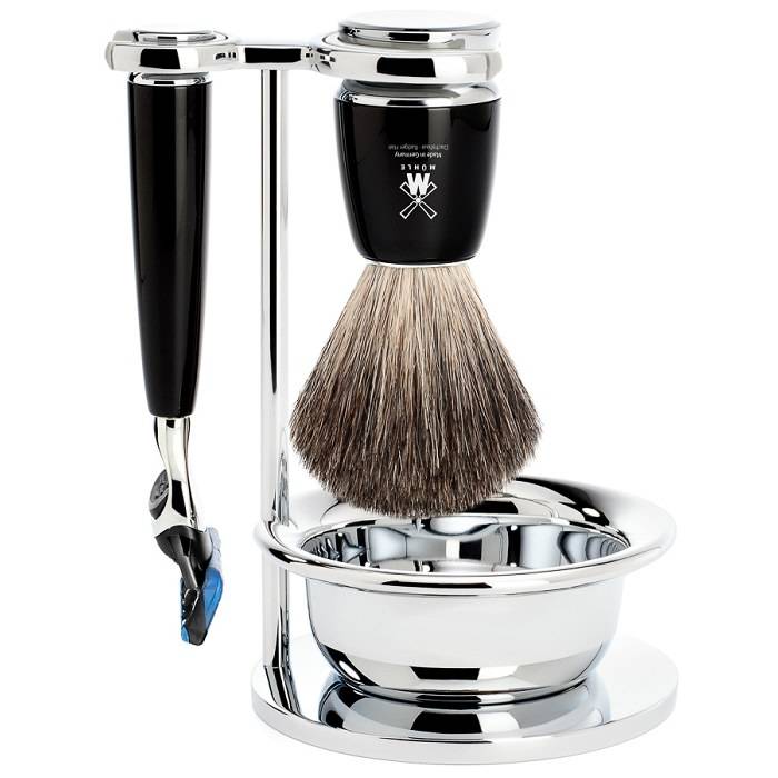 Scheerset Fusion Rytmo Zwart (4-delig)