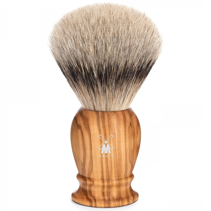 Scheerkwast Silvertip Classic Olijfhout (L)