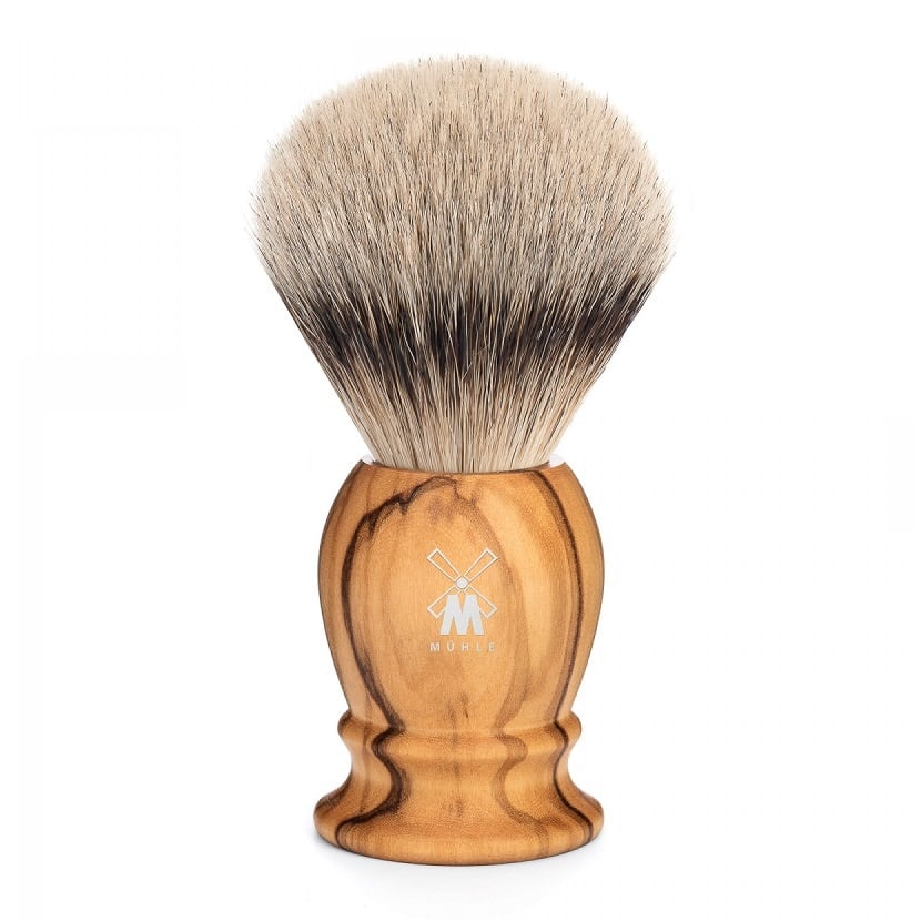 Scheerkwast Silvertip Classic Olijfhout (S)