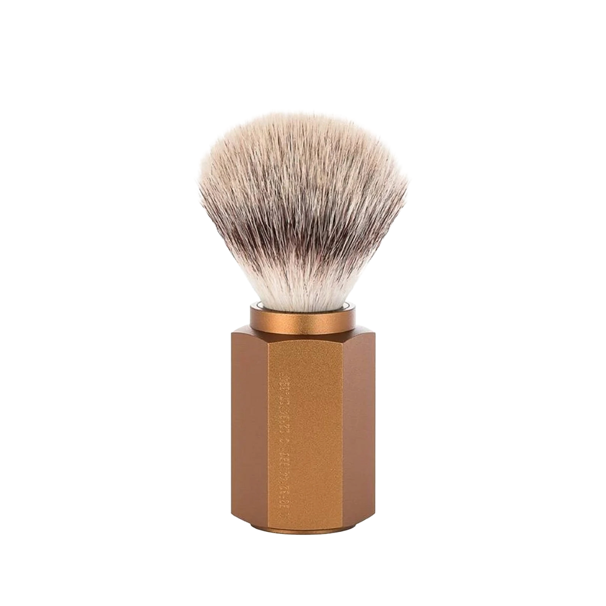 Hexagon Silvertip Shaving Brush Bronze