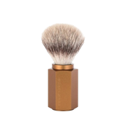 Hexagon Silvertip Shaving Brush Bronze