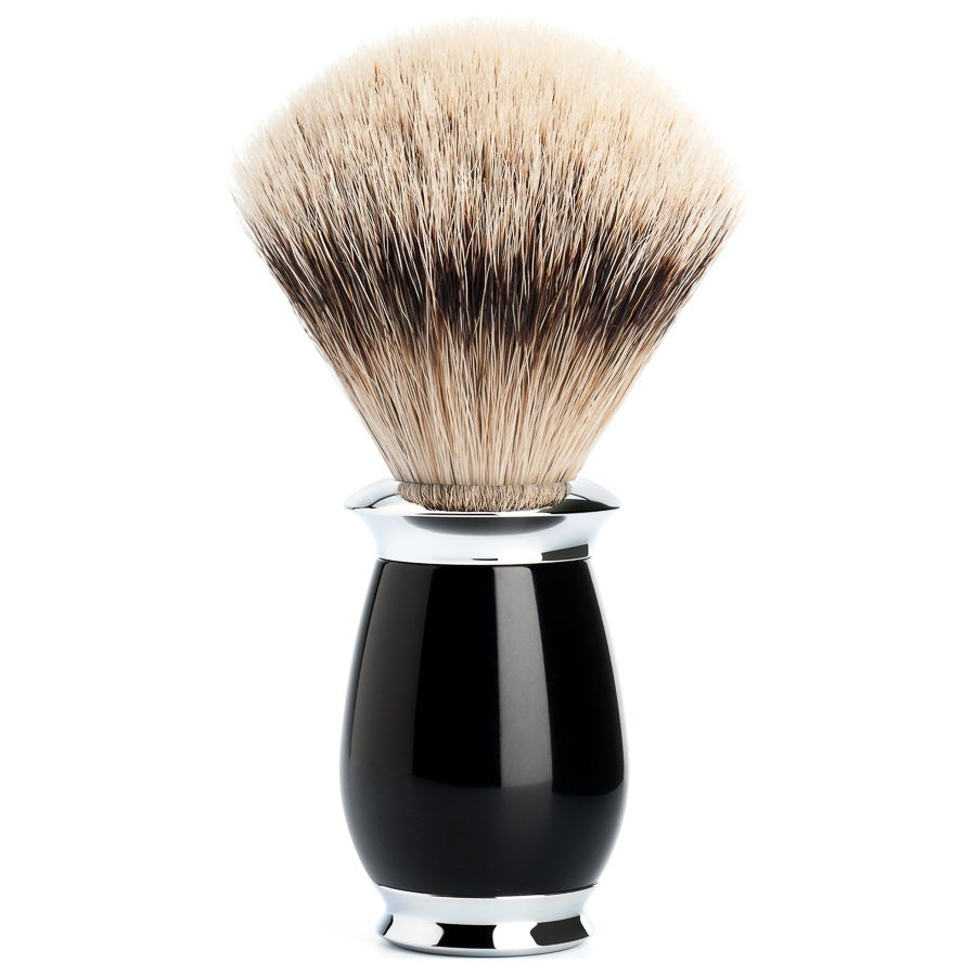 Scheerkwast Silvertip Purist Zwart (M)