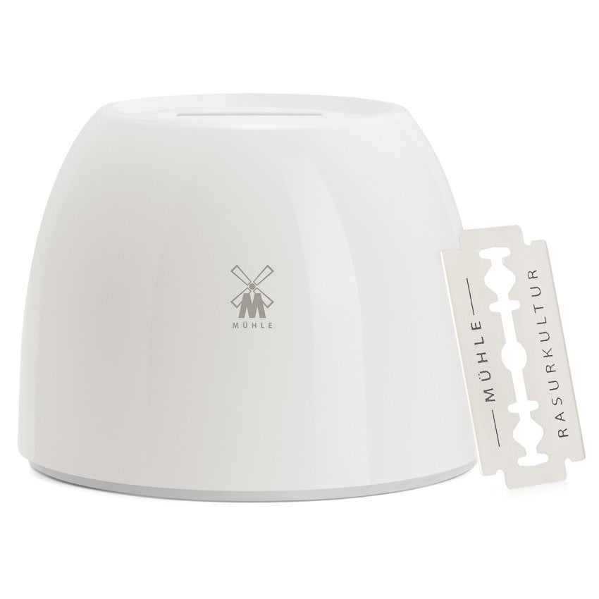 Scheermes Dispenser Porselein Wit