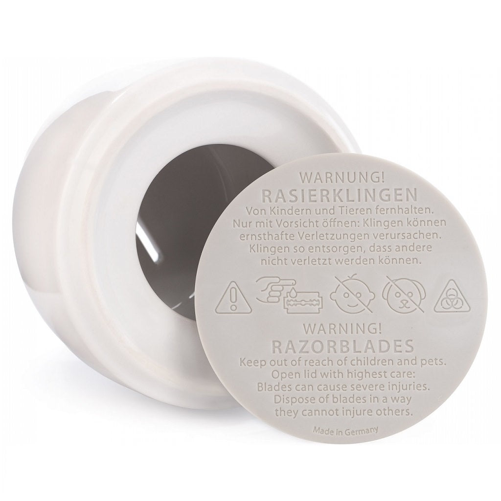 Scheermes Dispenser Porselein Wit