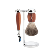 Vivo Fusion Shaving Set Plum Wood 3-Piece