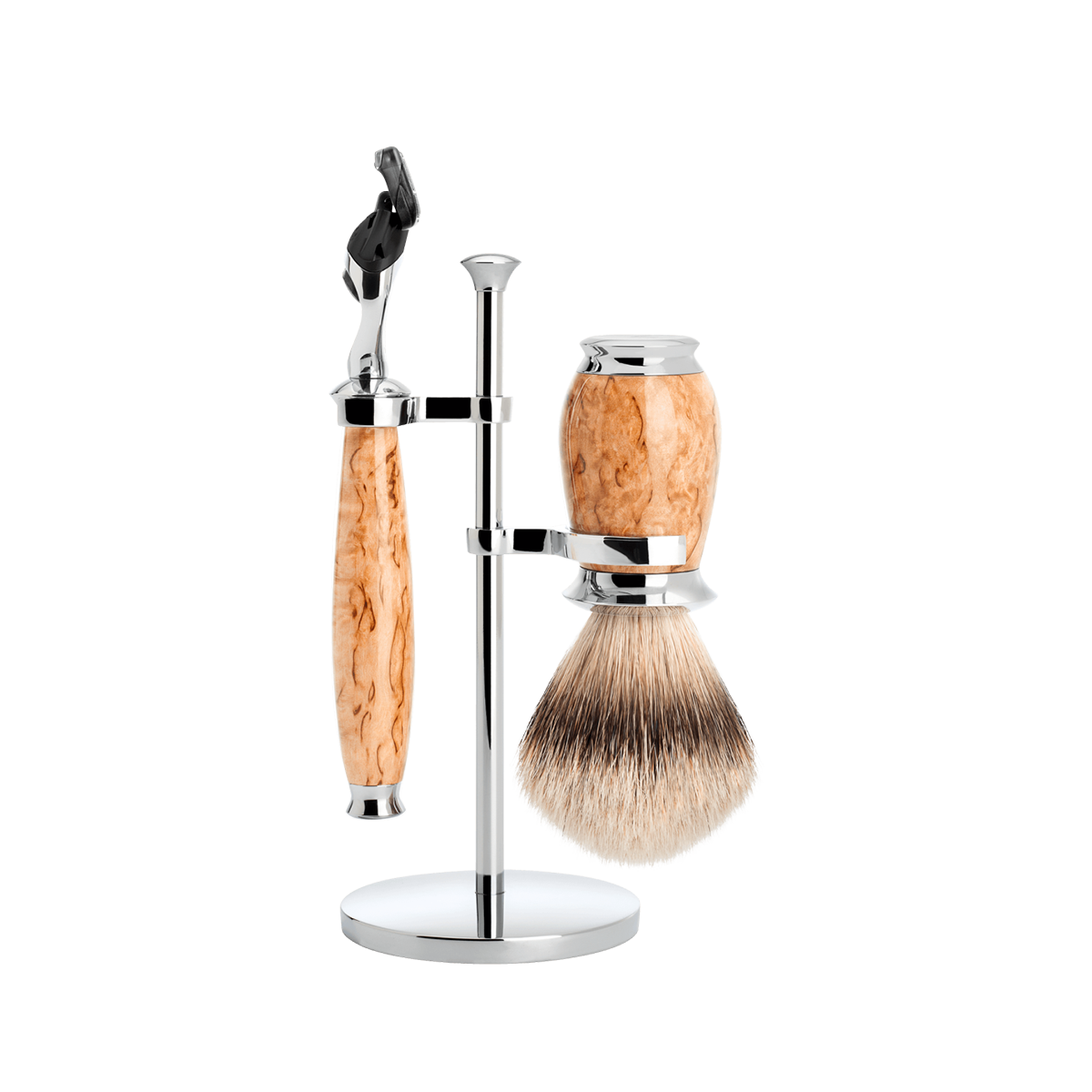 Purist Mach3 Shaving Set Masur Birch 3-Piece