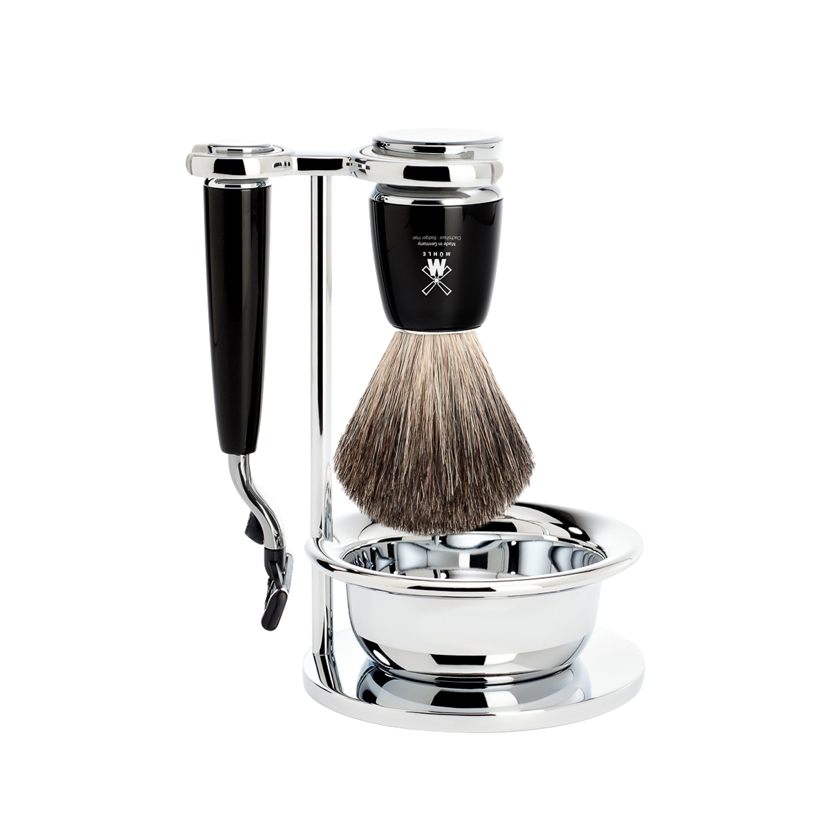 Rytmo Mach3 Shaving Set Black 4-Piece