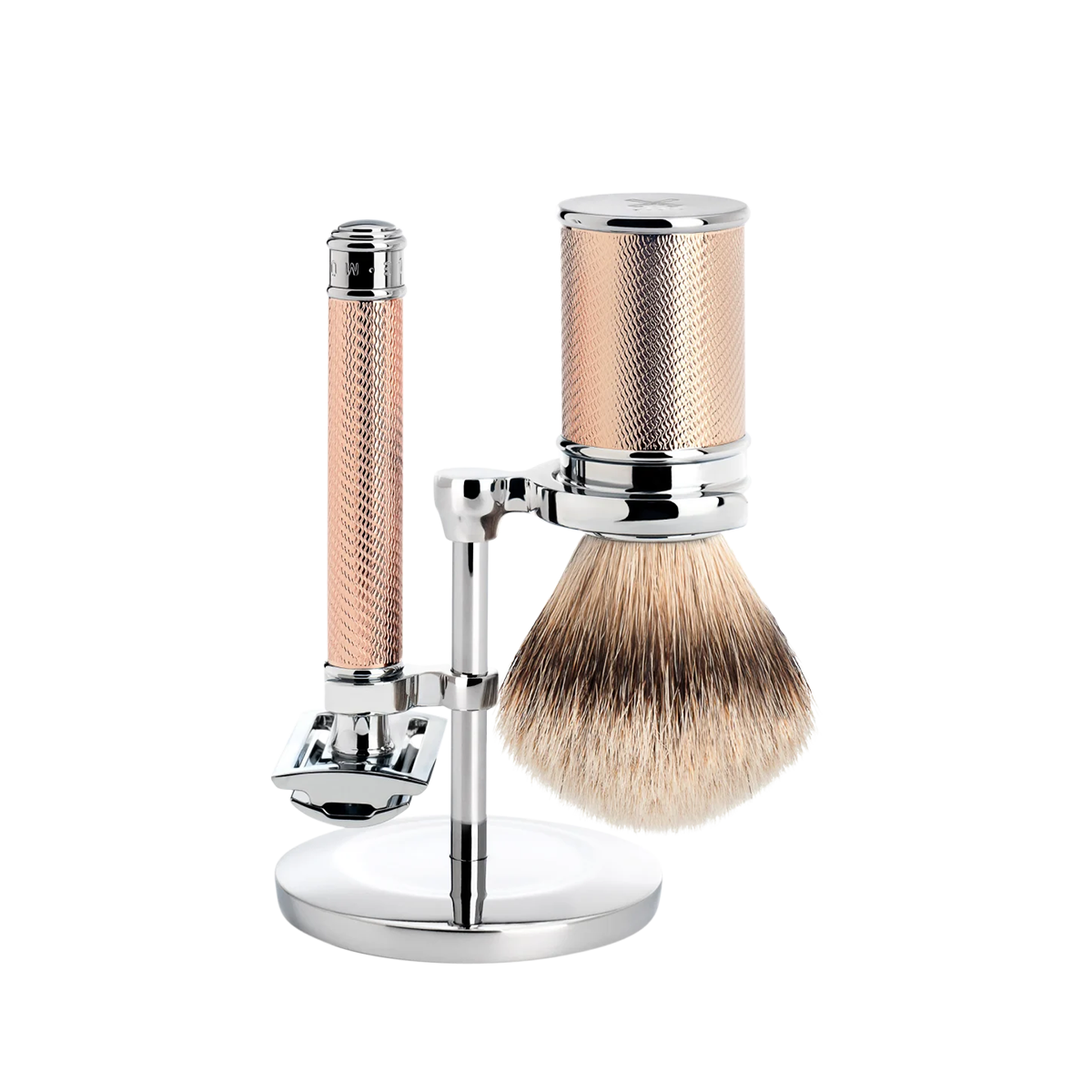 Traditional Shaving Set Rose Gold 3-Piece