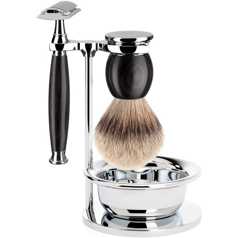 Sophist Scheerkwast & Razor Standaard Chroom