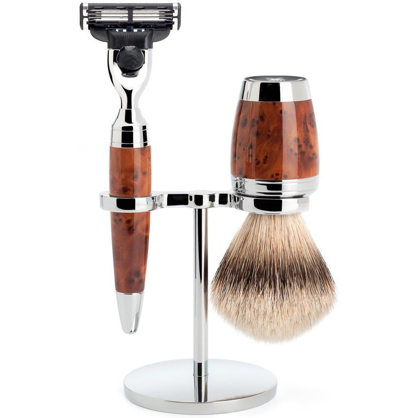 Scheerset Mach3 Stylo Thuja Wood (3-delig)