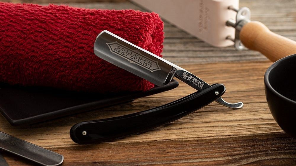 Straight Razor Best Quality Zwart 6/8